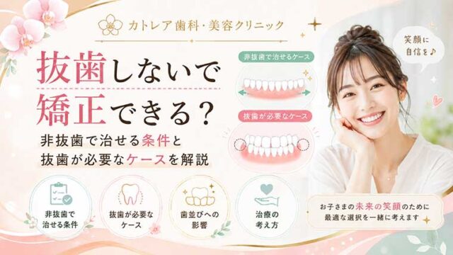 抜歯しないで矯正できる？非抜歯で治せる条件と抜歯が必要なケースを解説