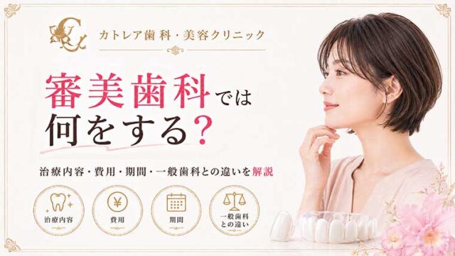 審美歯科では何をする？治療内容・費用・期間・一般歯科との違いを解説