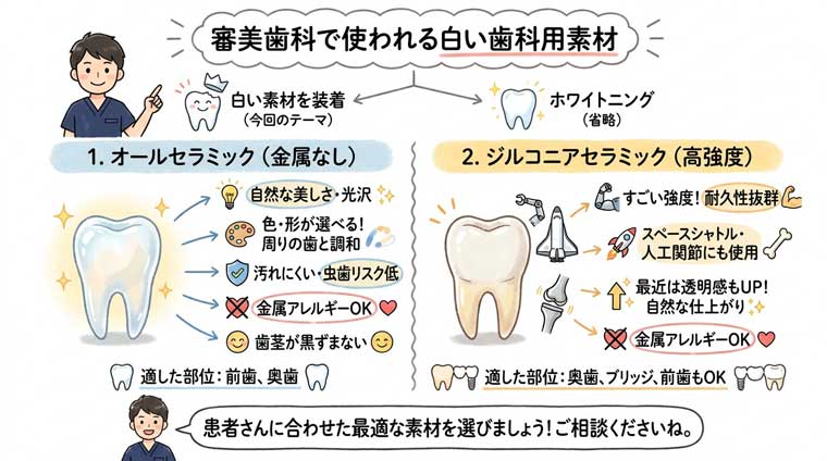 審美歯科の白い前歯の素材は？｜カトレア歯科・美容クリニックよくある