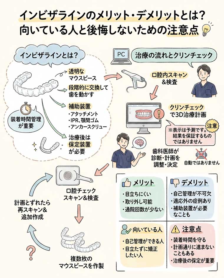 インビザラインとはどのような矯正治療？の図解