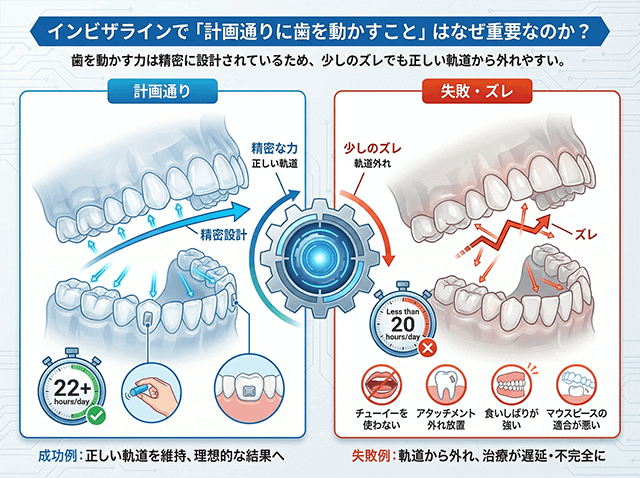 計画通りに歯を動かすことは重要