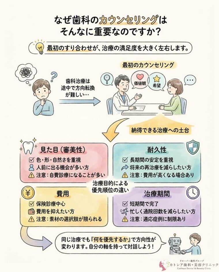 なぜ歯科のカウンセリングはそんなに重要なのですか？