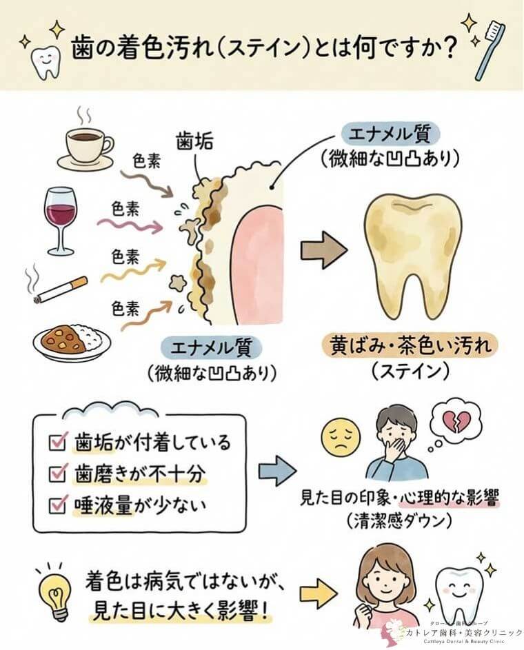歯の着色汚れ（ステイン）とは何ですか？