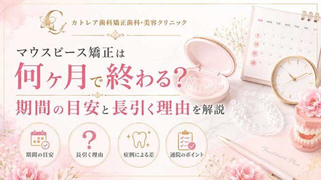 マウスピース矯正は何ヶ月で終わる？期間の目安と長引く理由を解説