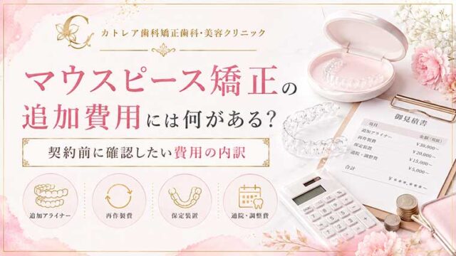 マウスピース矯正の追加費用には何がある？契約前に確認したい費用の内訳