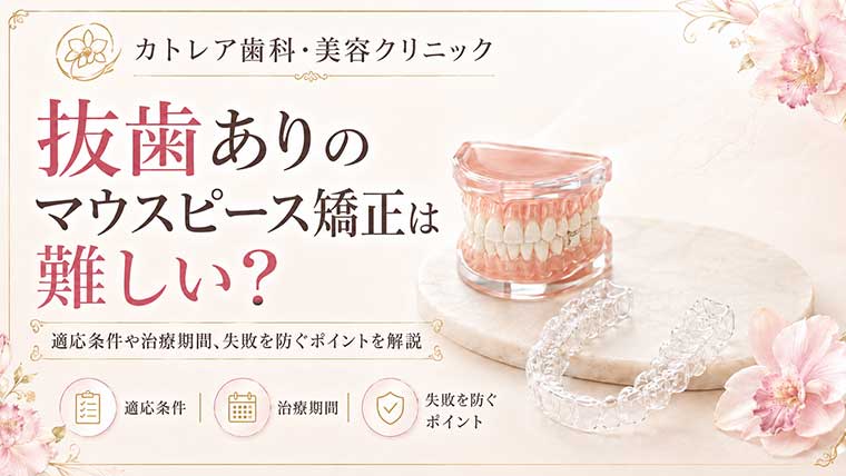抜歯ありのマウスピース矯正は難しい？適応条件や治療期間、失敗を防ぐポイントを解説