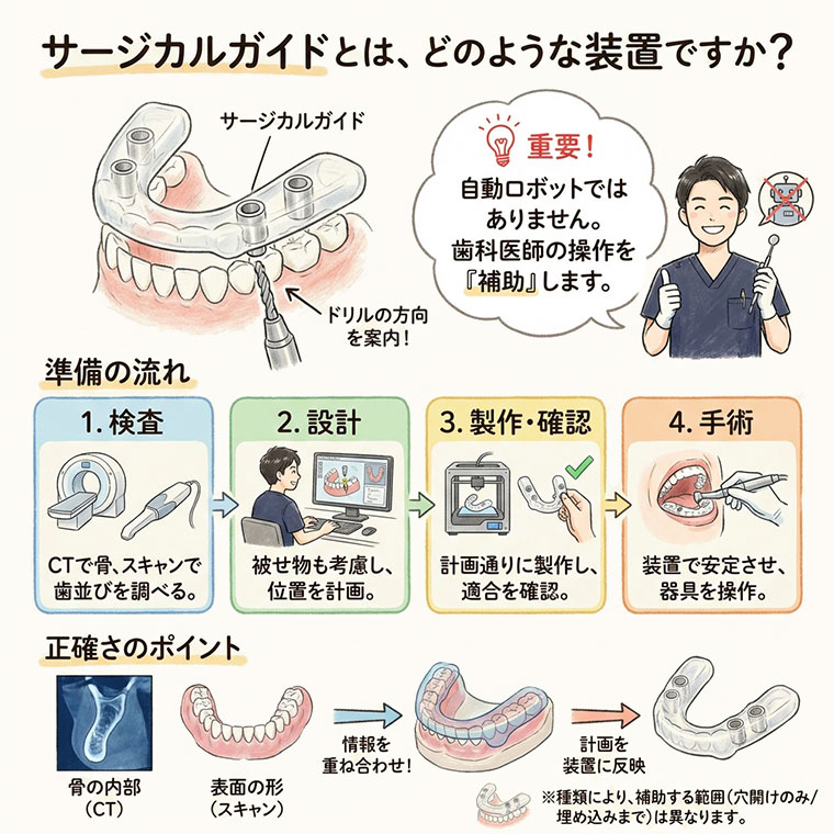 サージカルガイドとは、どのような装置ですか？の図解